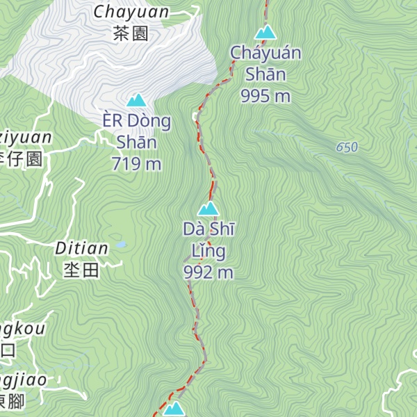 Map of Dà Shī Lǐng