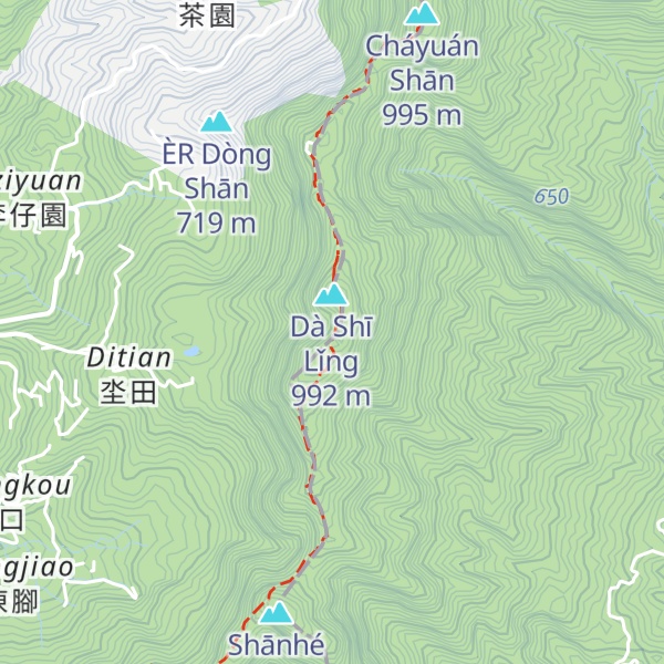 Map of Liziyuanshan