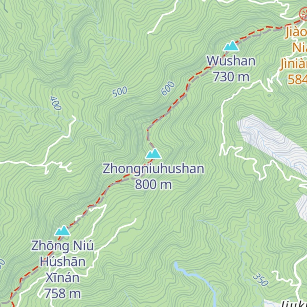 Map of Zhongniuhushan