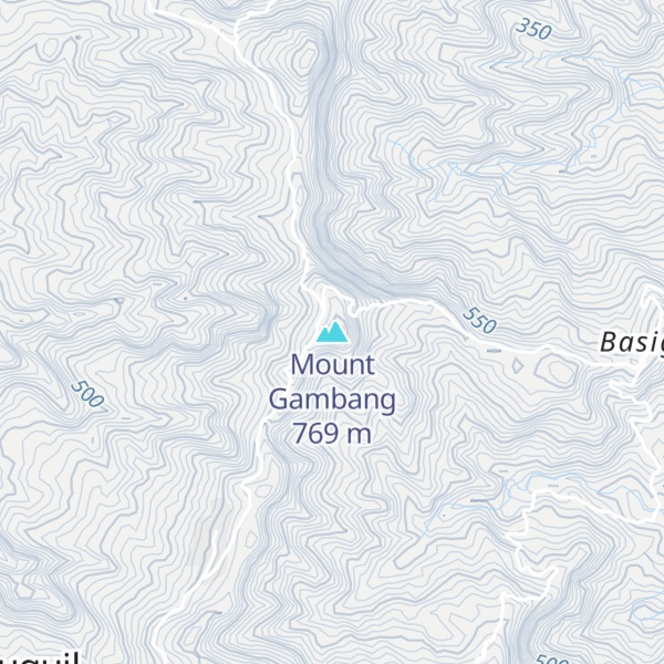 Map of Mount Gambang