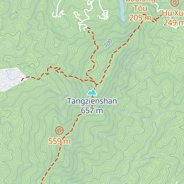 Map of Tangzienshan