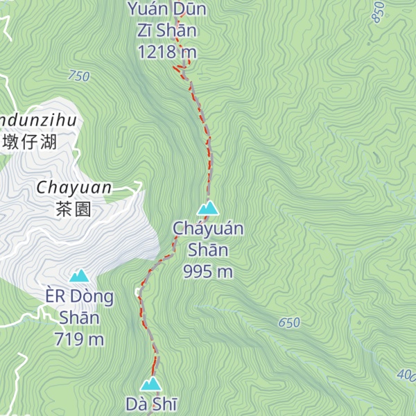 Map of Cháyuán Shān
