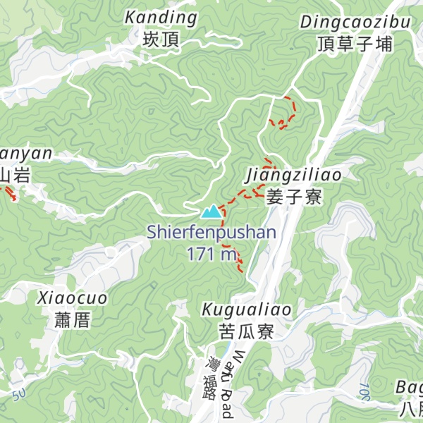 Map of Shierfenpushan