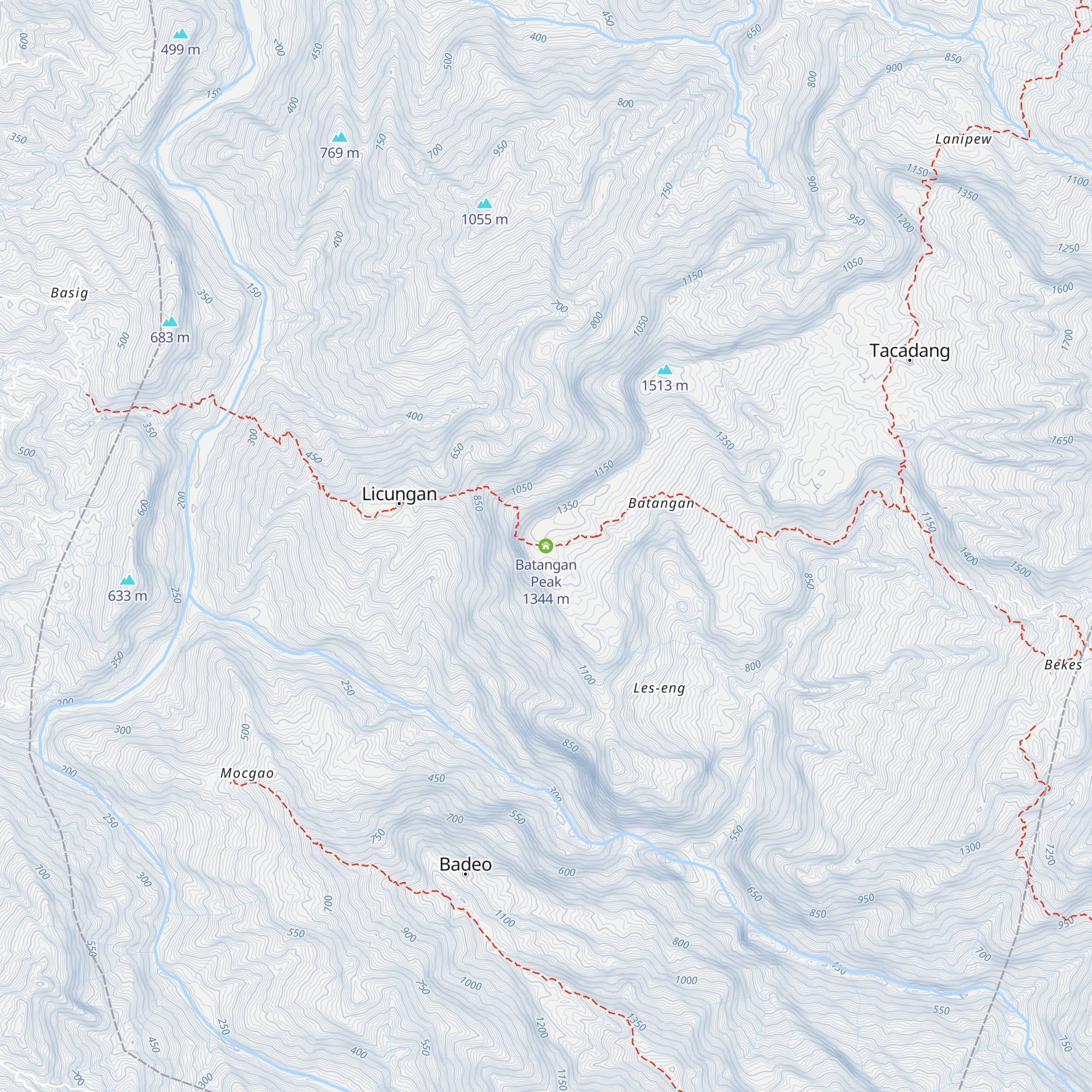 Batangan Peak map