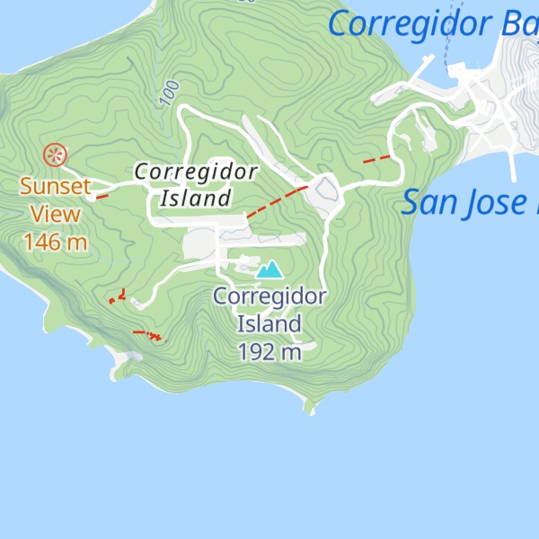 Map of Corregidor Island