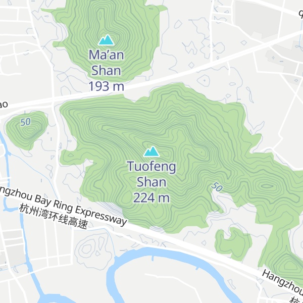 Map of Tuofeng Shan