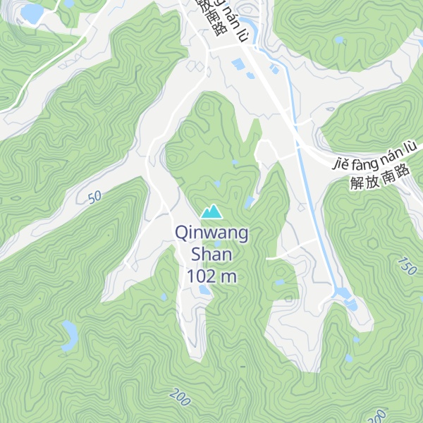 Map of Qinwang Shan