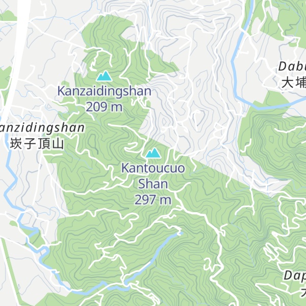 Map of Kantoucuo Shan