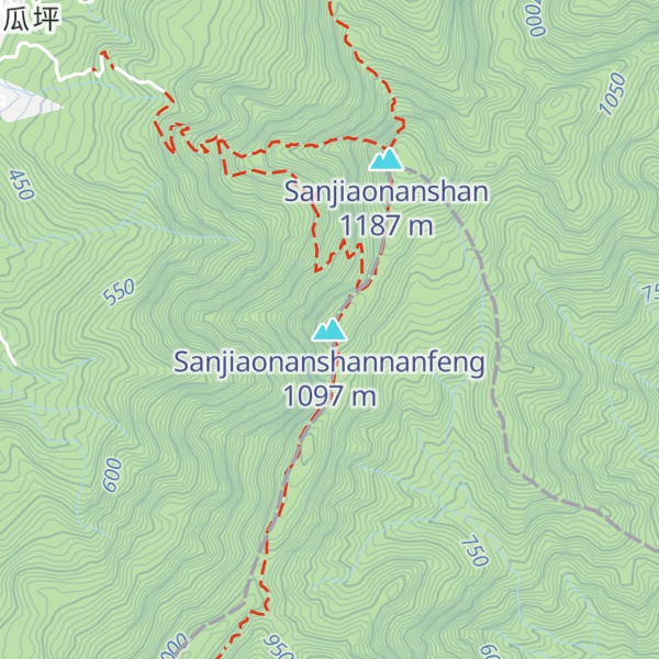 Map of Sanjiaonanshannanfeng
