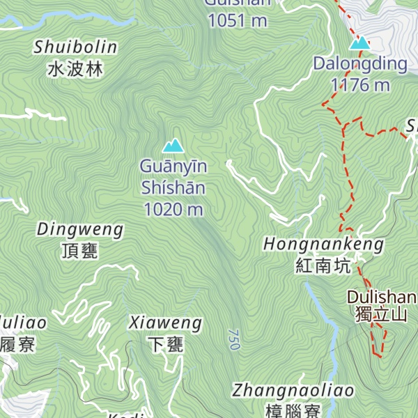 Map of Ā Bá Quán Xià Shān