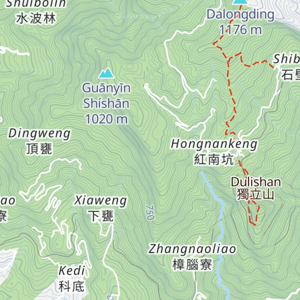 Map of Ā Bá Quán Xiàshān