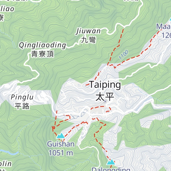 Map of Taipingshan