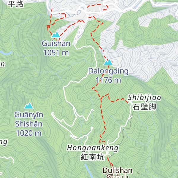 Map of Hóng Nán Kēng Shān