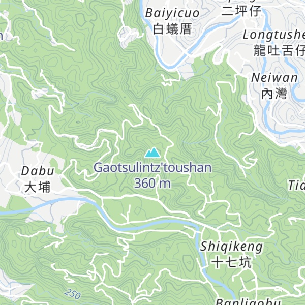 Map of Gaotsulintz'toushan