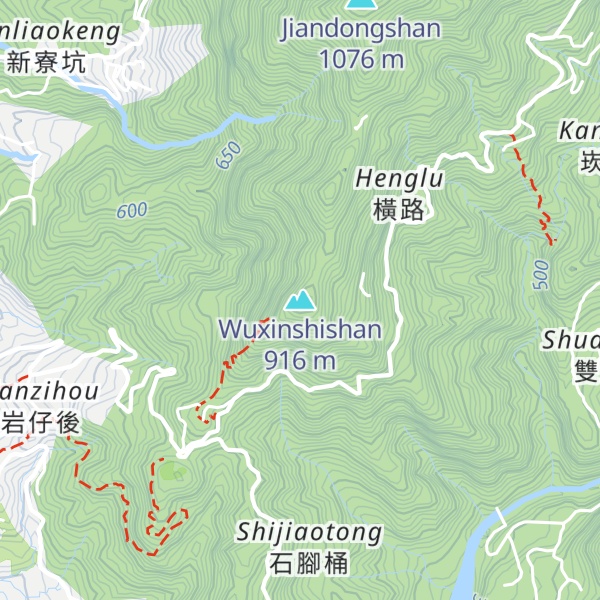 Map of Wuxinshishan