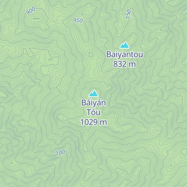 Map of Báiyán Tóu