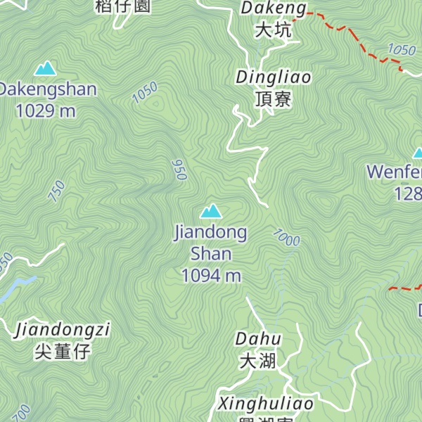 Map of Jiandong Shan