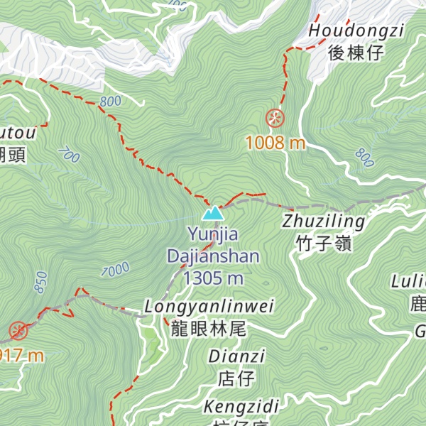 Map of Yunjia Dajianshan