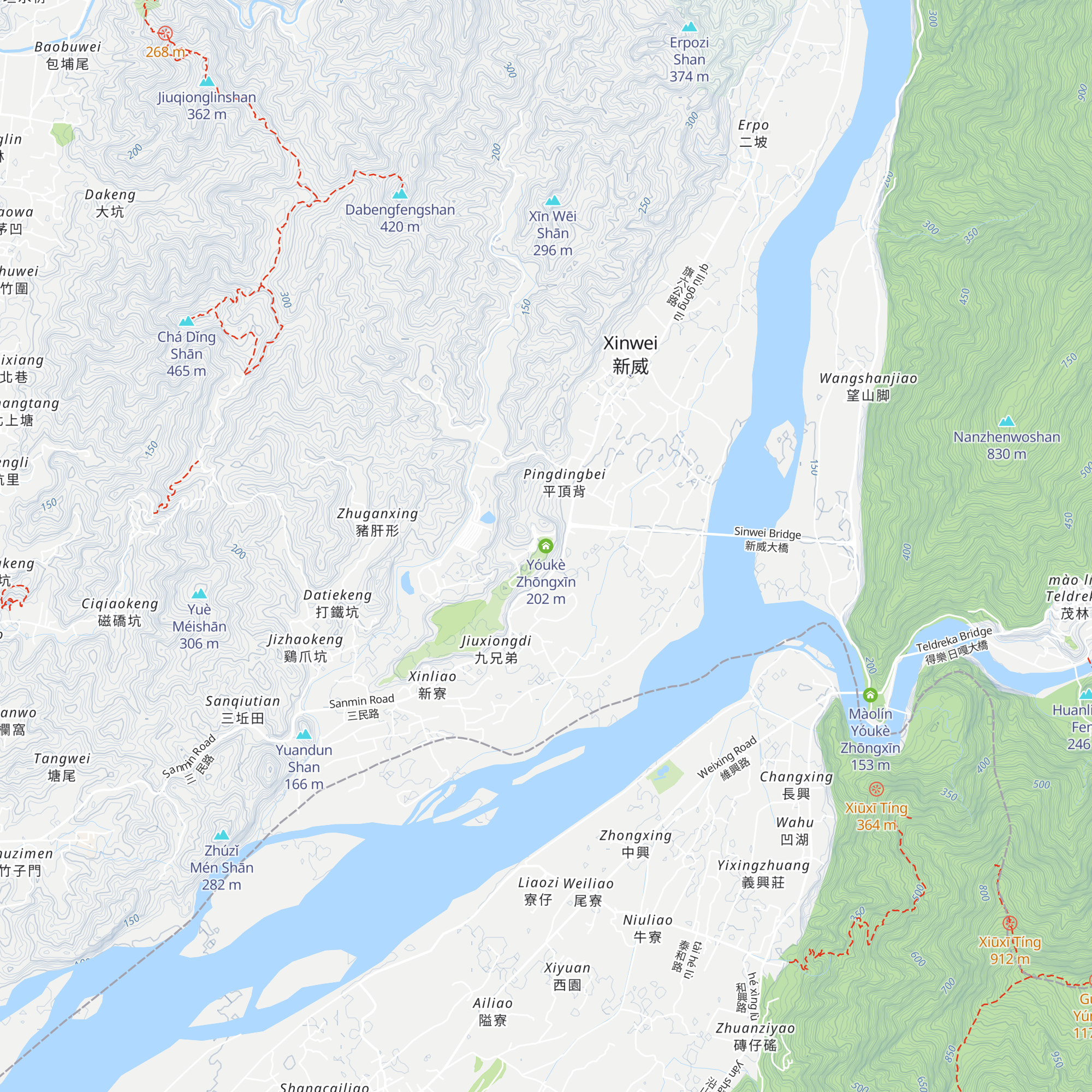 Yóukè Zhōngxīn map