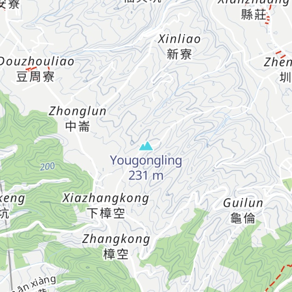 Map of Yougongling