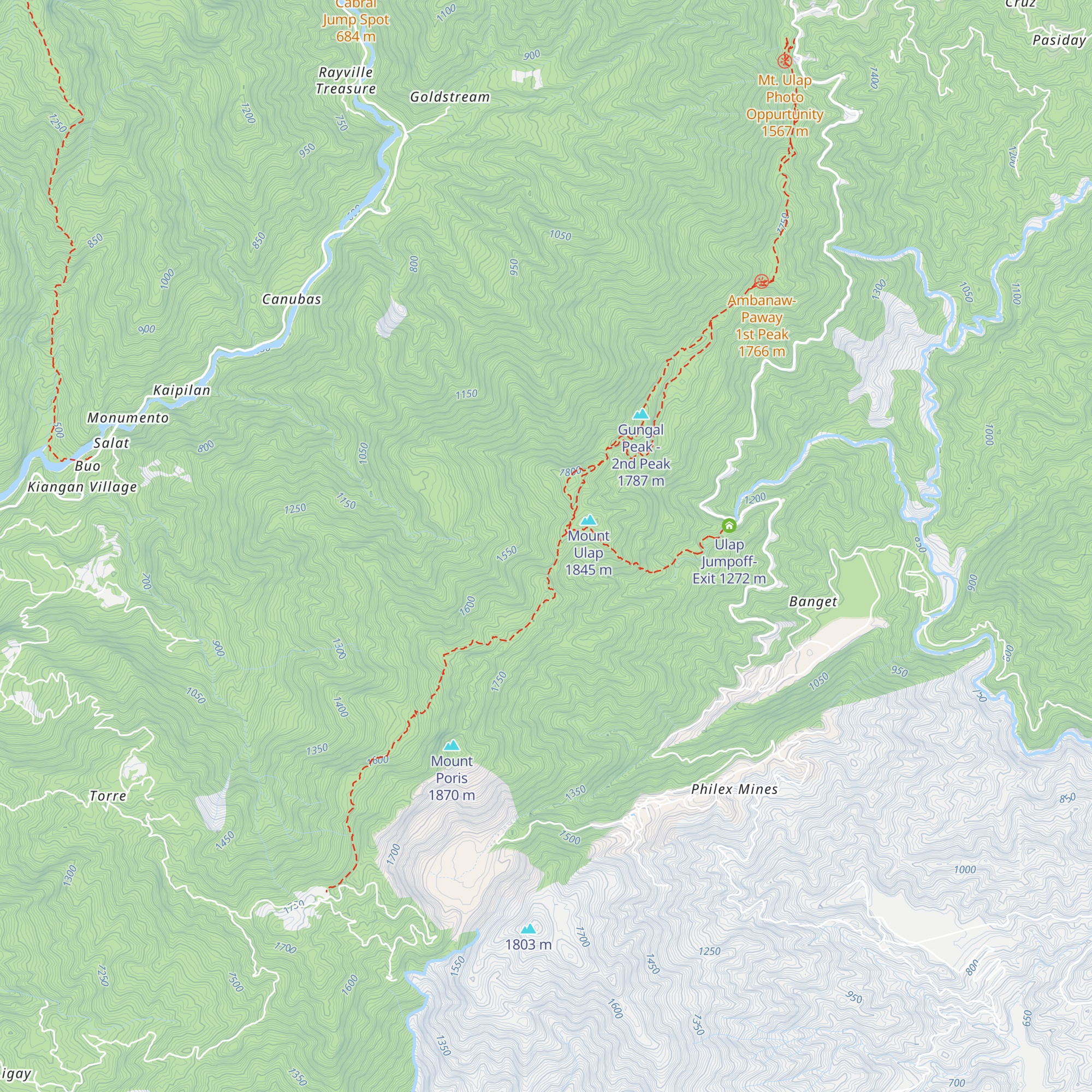Mount Ulap map