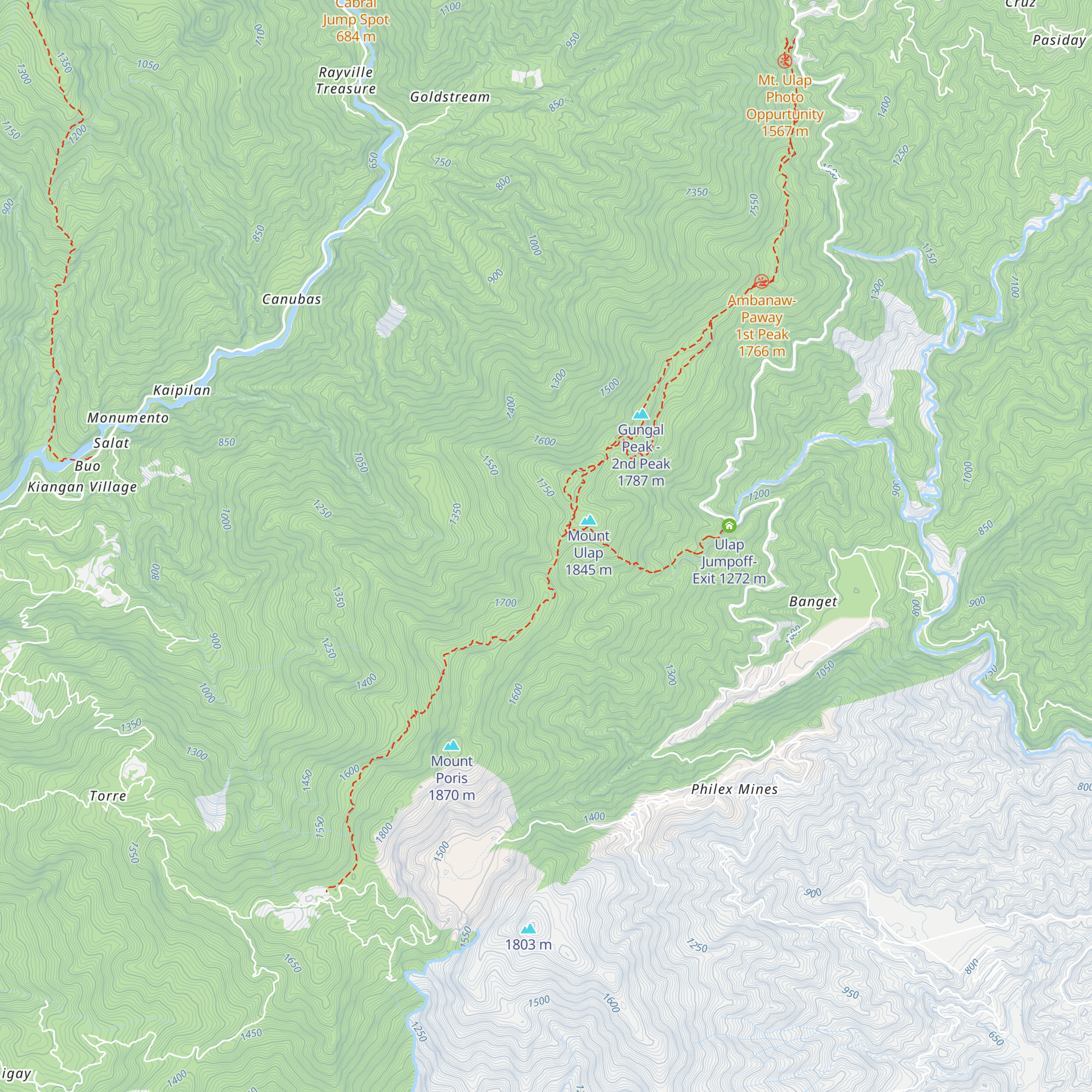 Mount Ulap map