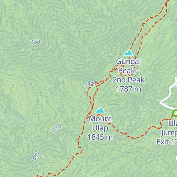 Map of Mount Ulap Summit
