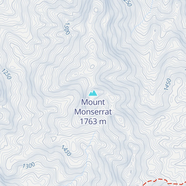 Map of Mount Monserrat