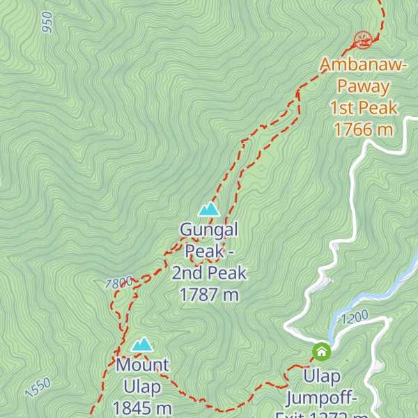 Map of Gungal Peak - 2nd Peak
