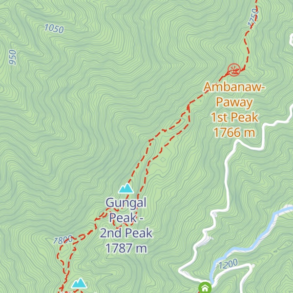 Map of Tuey Peak