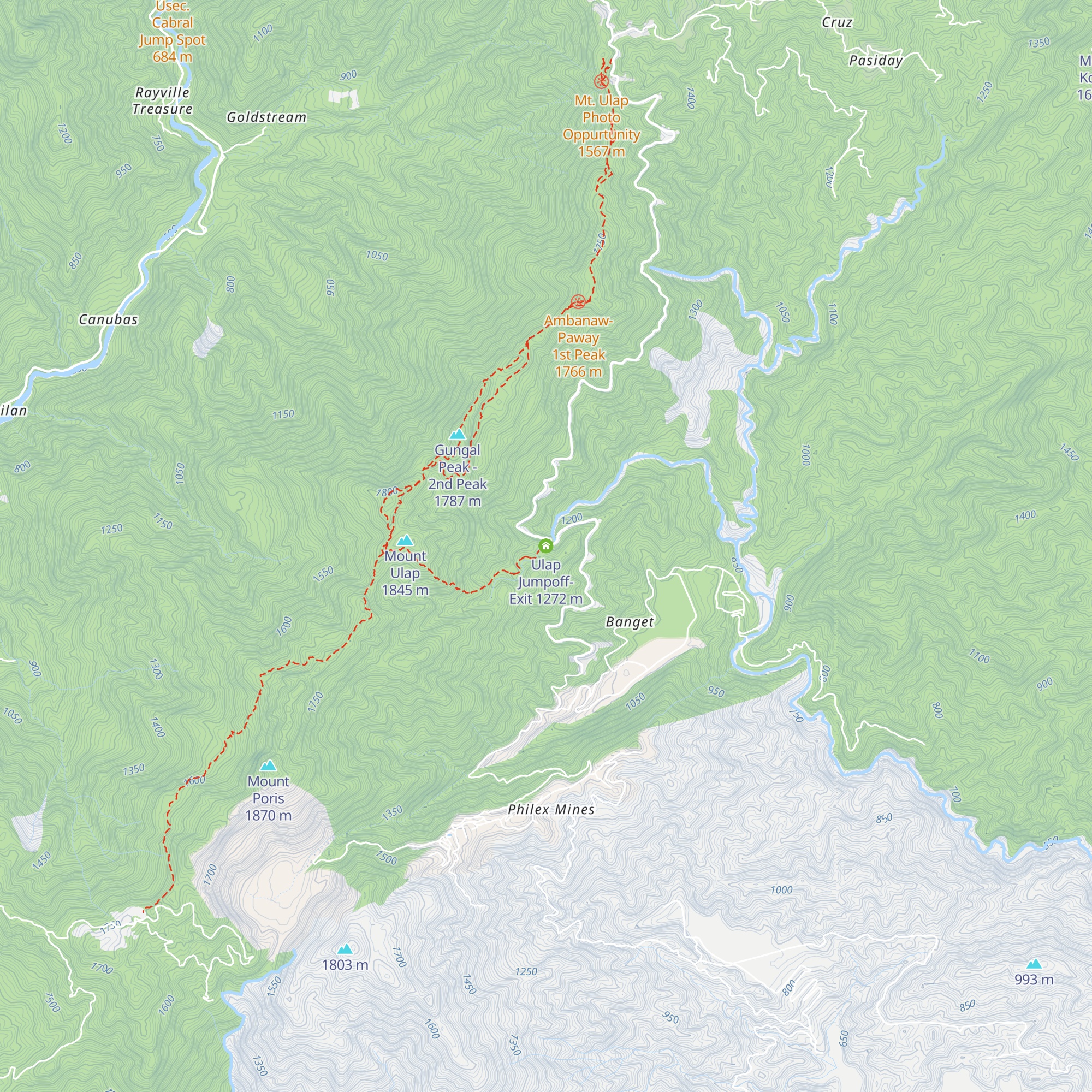 Ulap Jumpoff-Exit map