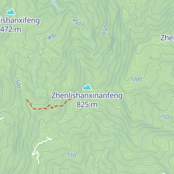 Map of Zhenlishanxinanfeng