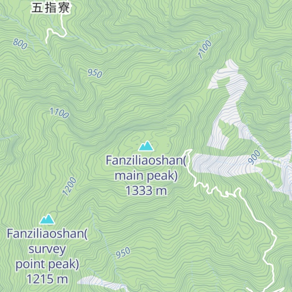 Map of Fanziliaoshan(main peak)