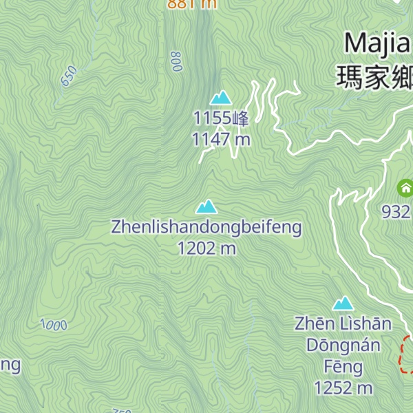 Map of Zhenlishandongbeifeng