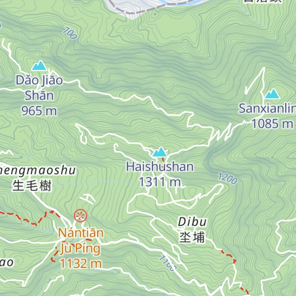 Map of Shengmaoshushan