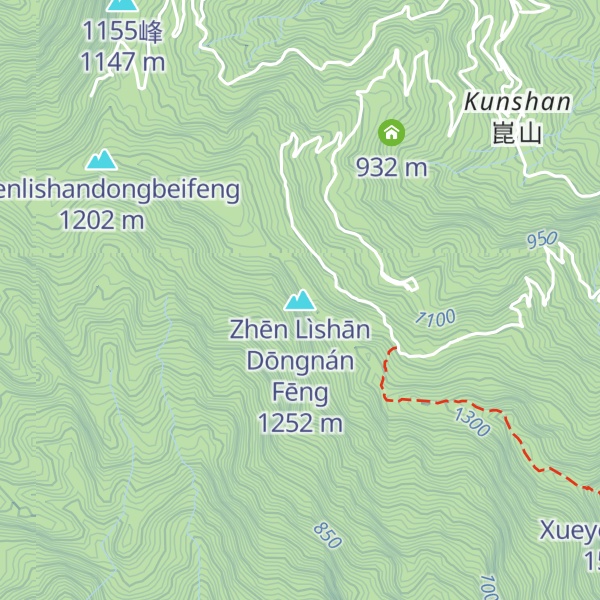Map of Zhēn Lìshān Dōngnán Fēng