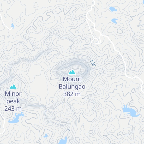 Map of Mount Balungao