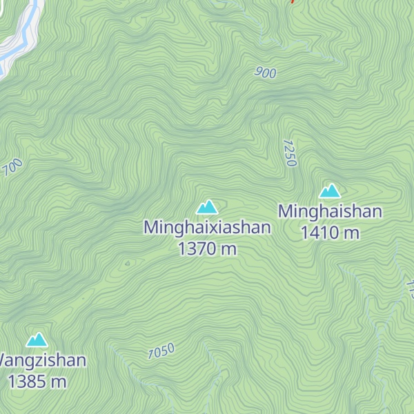 Map of Minghaixiashan