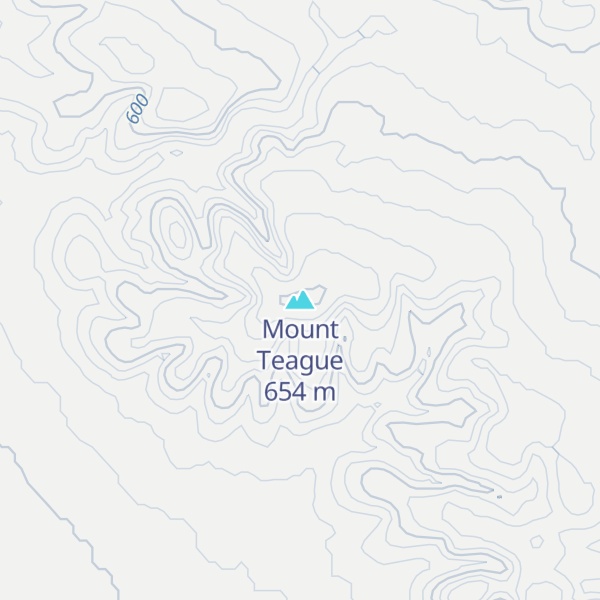 Map of Mount Teague