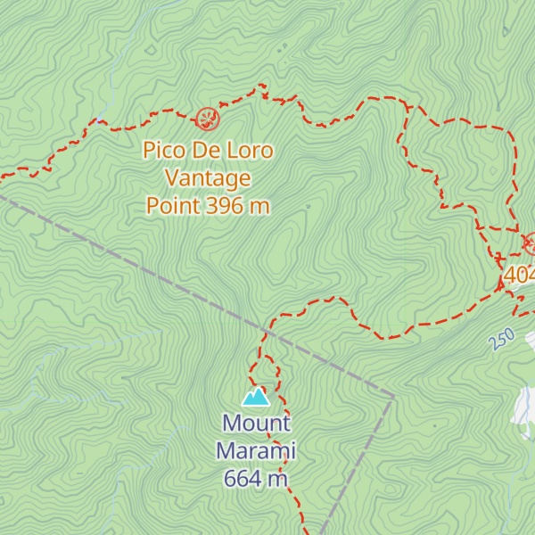 Map of Mount Mataas na Gulod