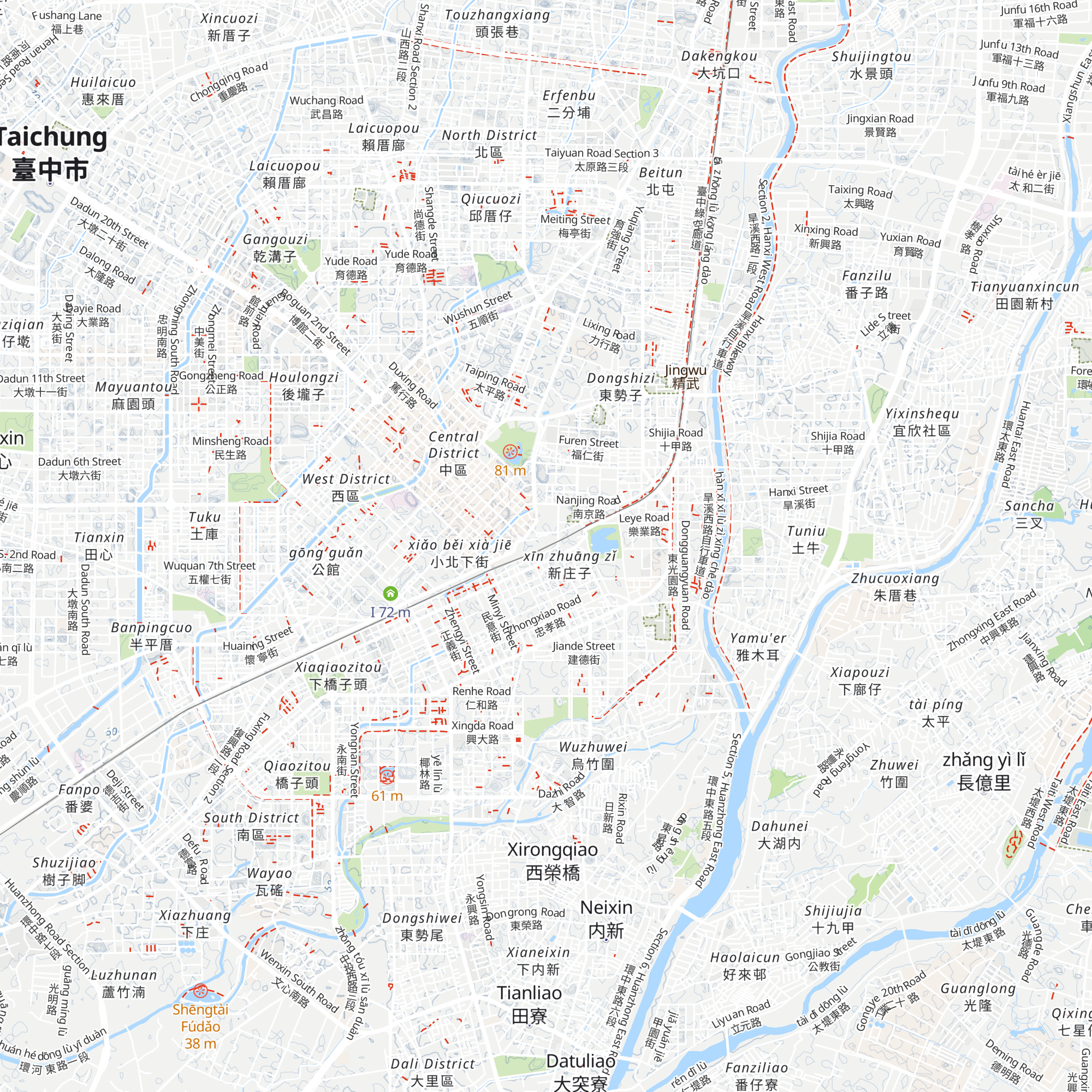 Taichung Railway Station Visitor Center map