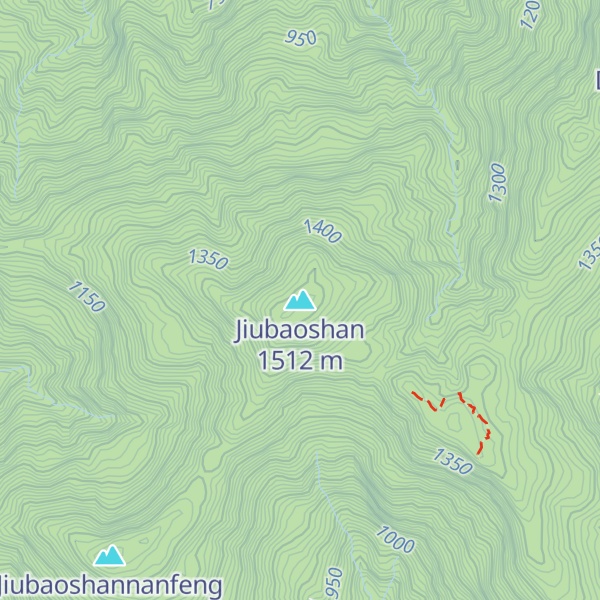 Map of Jiubaoshan