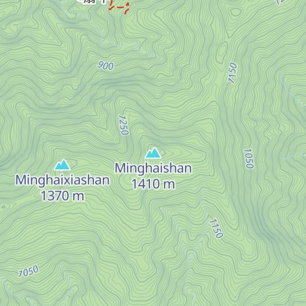Map of Minghaishan