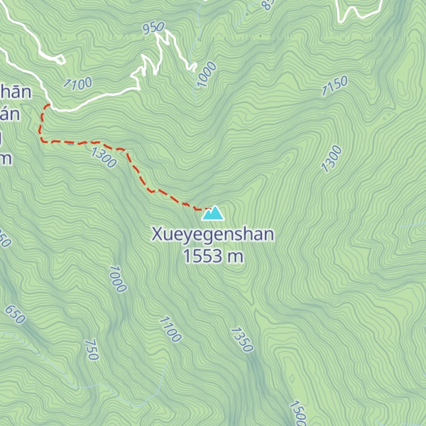 Map of Xueyegenshan