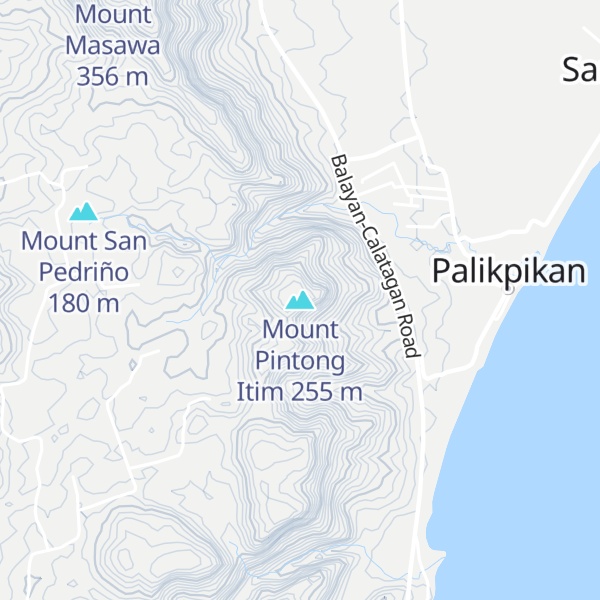 Map of Mount Pintong Itim