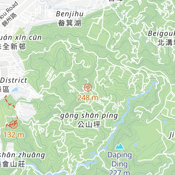 Map of Azhaowushan