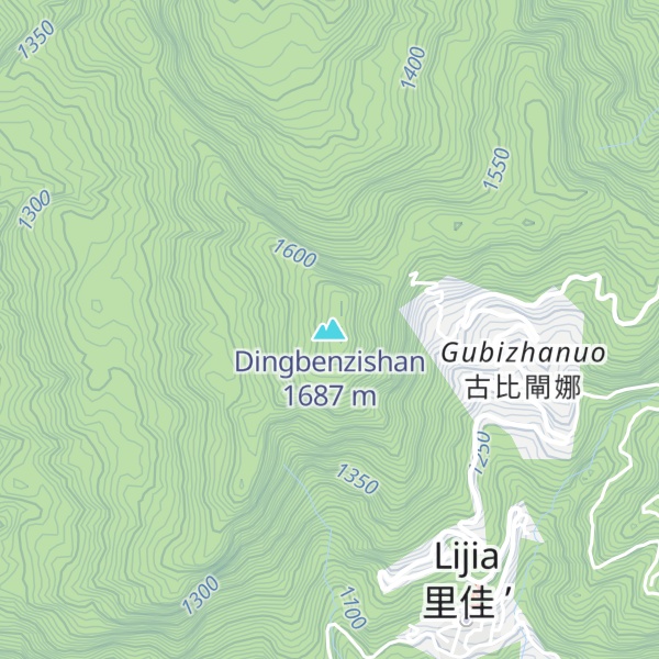 Map of Dingbenzishan