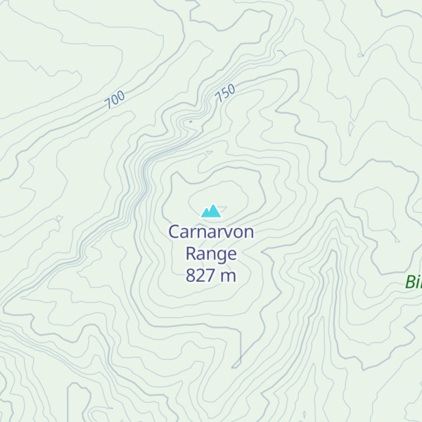 Map of Carnarvon Range