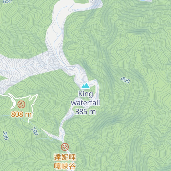 Map of King waterfall