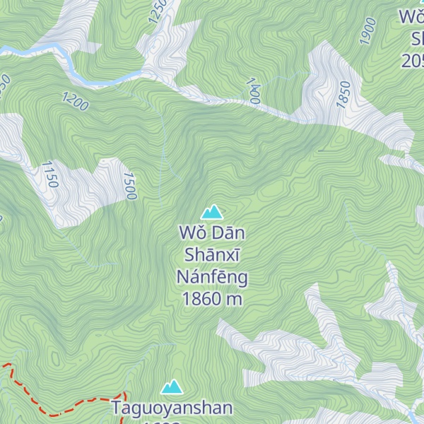 Map of Wǒ Dān Shānxī Nánfēng